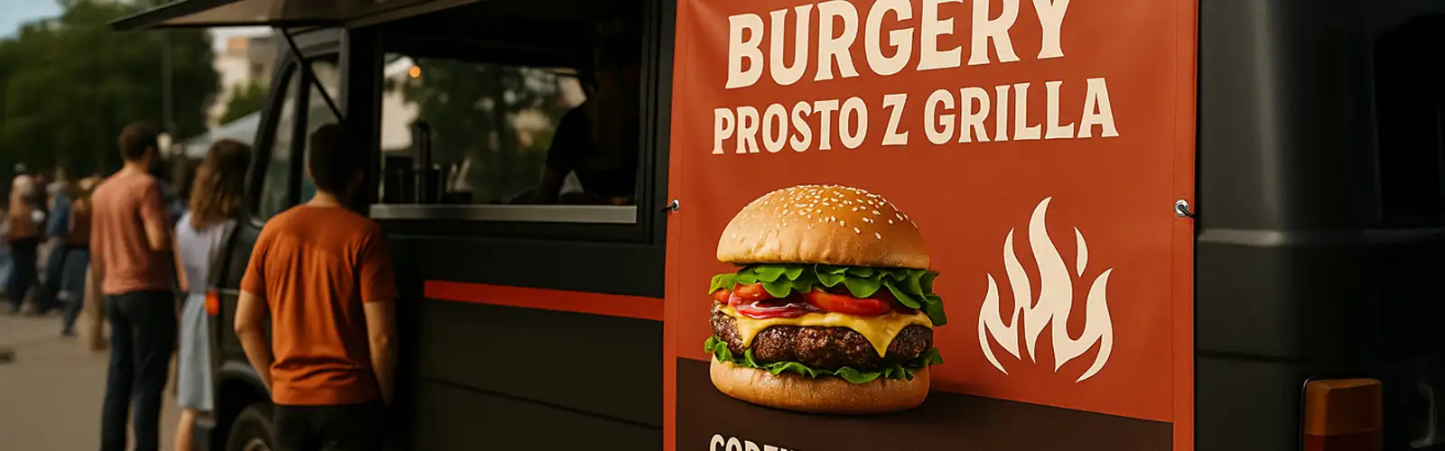 Baner reklamowy dla restauracji – smaczne wrażenie, jak zrobić taki projekt?