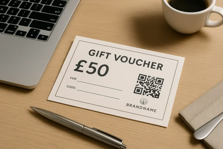 Projektowanie voucherów - Inspiracja Voucher Firmowy dla Sklepów Internetowych