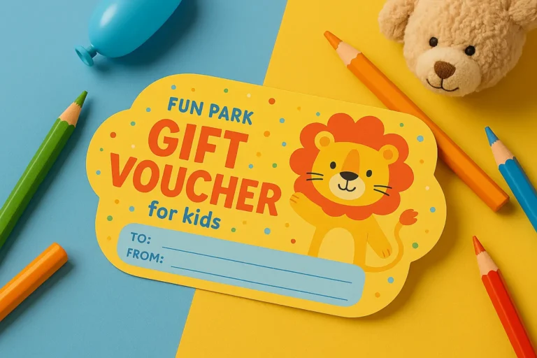 Projektowanie voucherów - Inspiracja Voucher Dziecięcy dla sal zabaw i animatorów