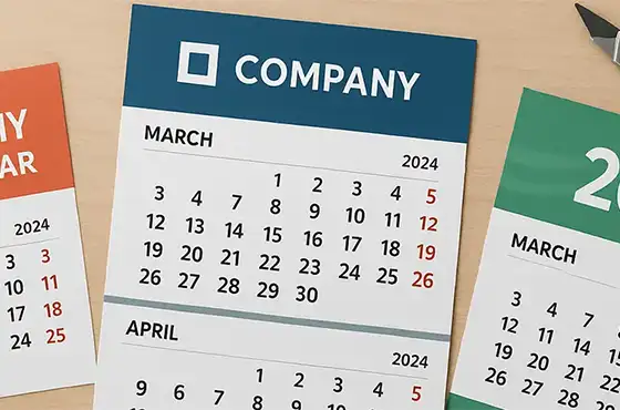 Kalendarze trójdzielne – zaplanuj reklamę na cały rok