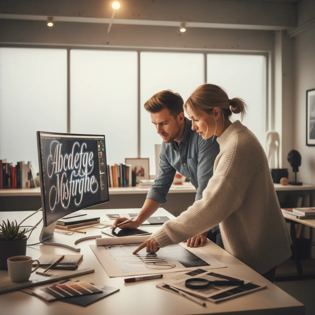 Projektanci drukują typografię