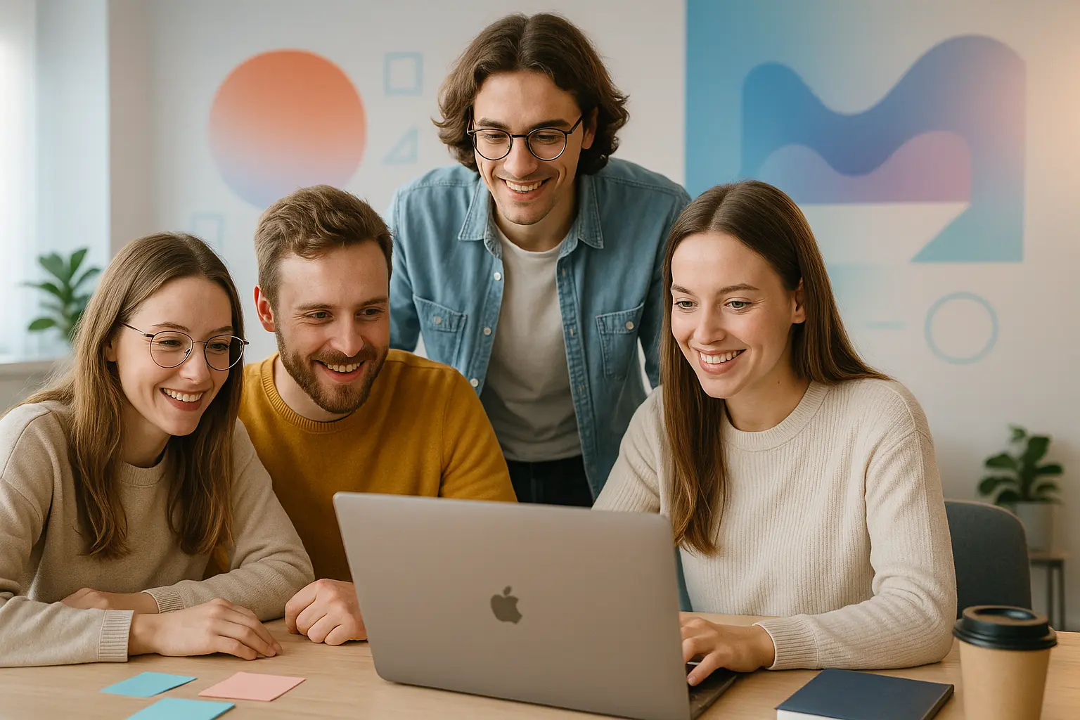 Młodzi, kreatywni Europejczycy w nowoczesnym biurze.