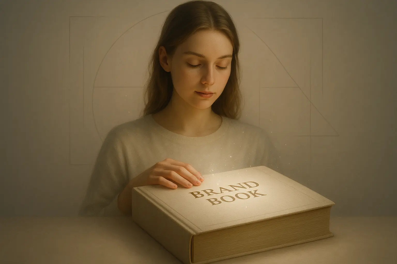 Młoda kobieta i magiczna księga.