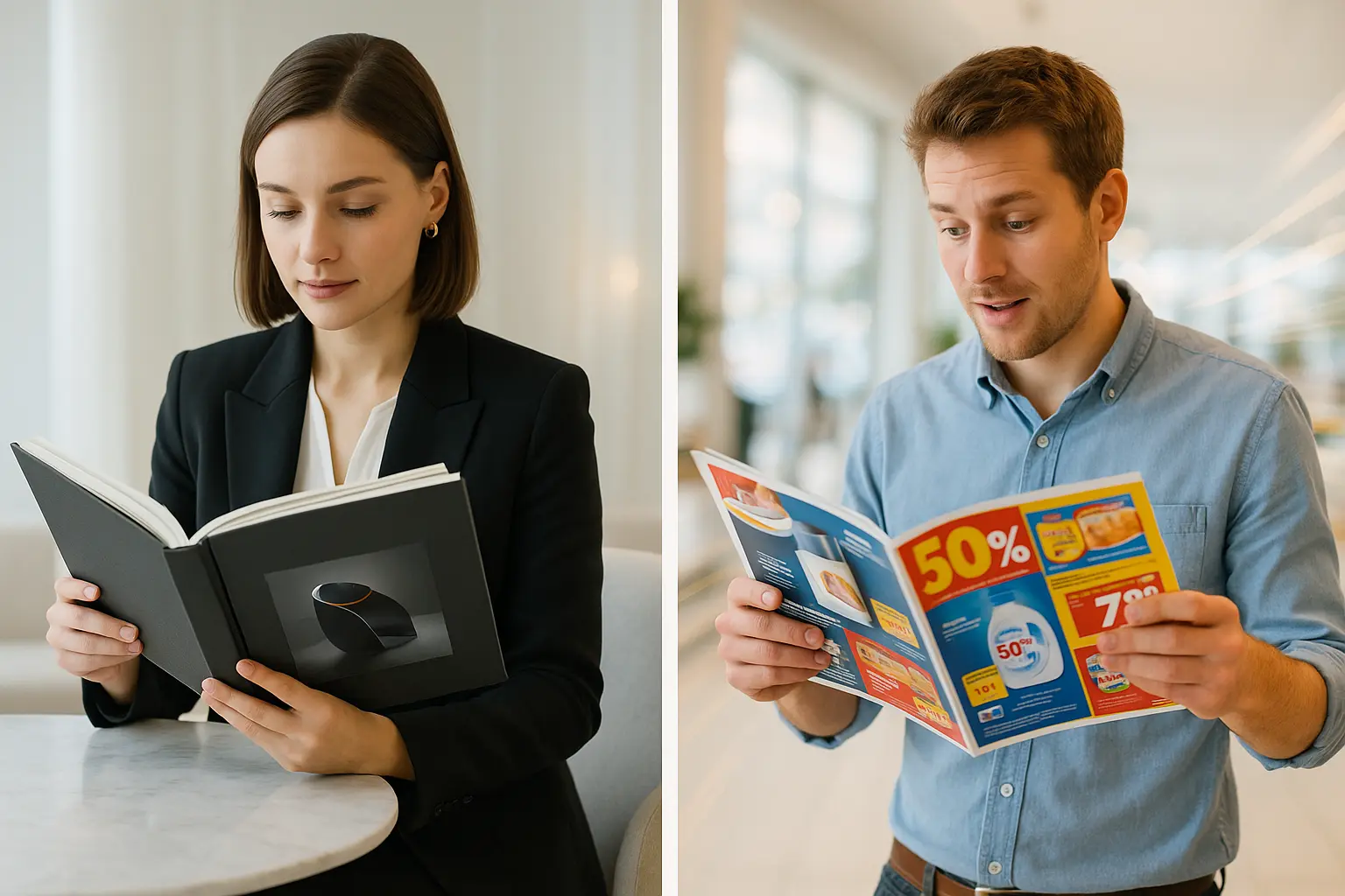 Dwa katalogi: premium i sprzedażowy.