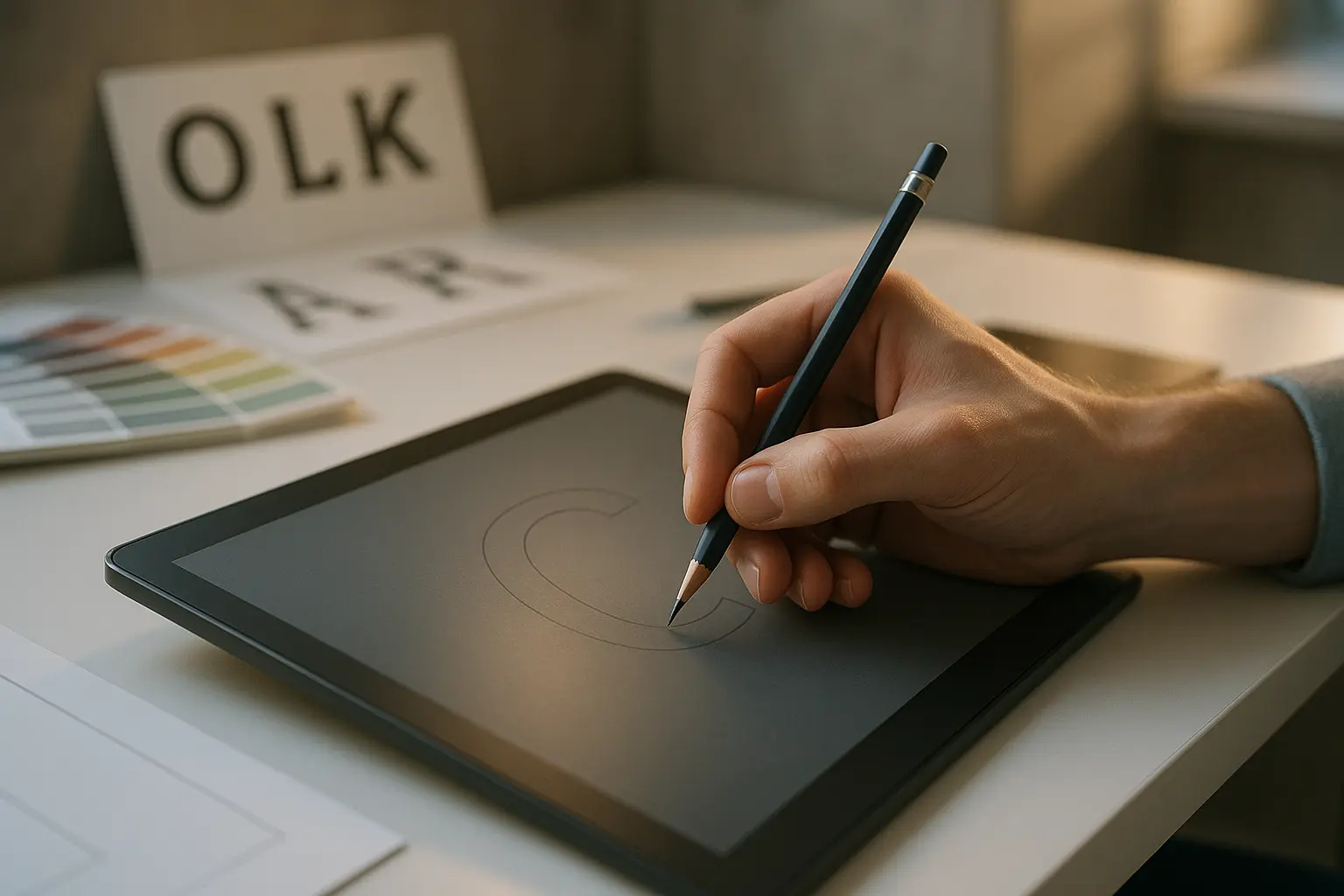 Fotorealistyczne studio projektowe. Kreacja logotypu.