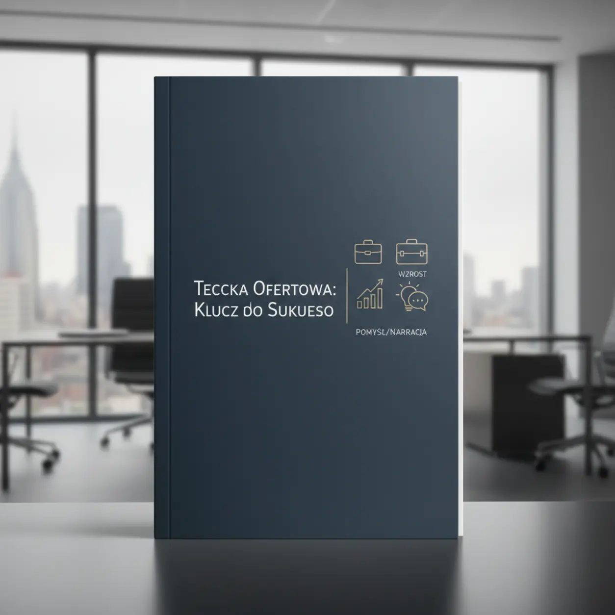 Teczka ofertowa: nowoczesny design, sukces.