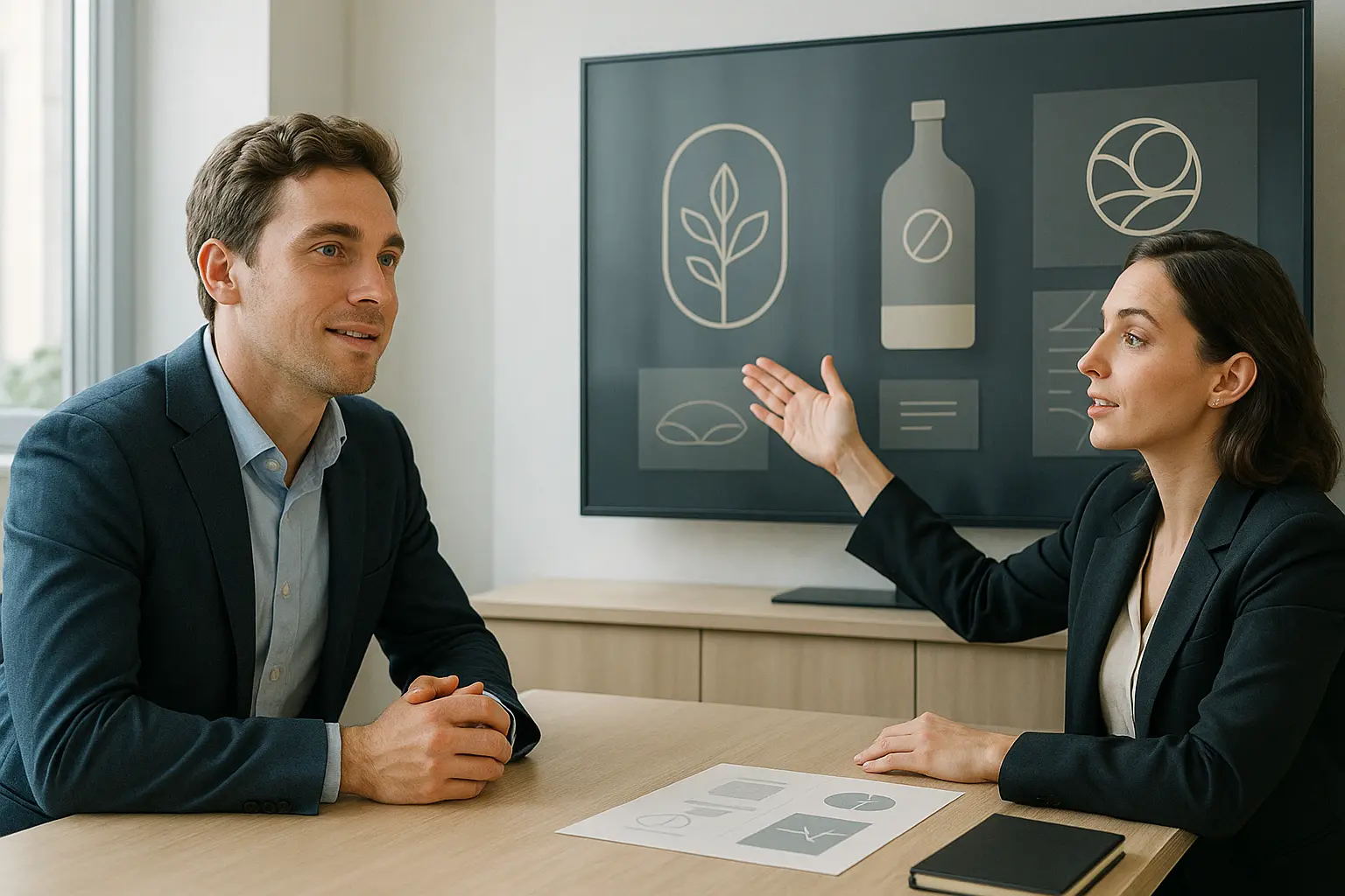 Klient i agencja: brandingowa prezentacja.