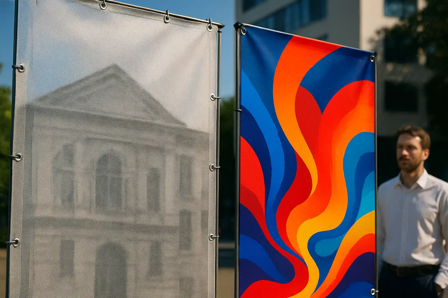 Banery reklamowe: mesh i frontlit.