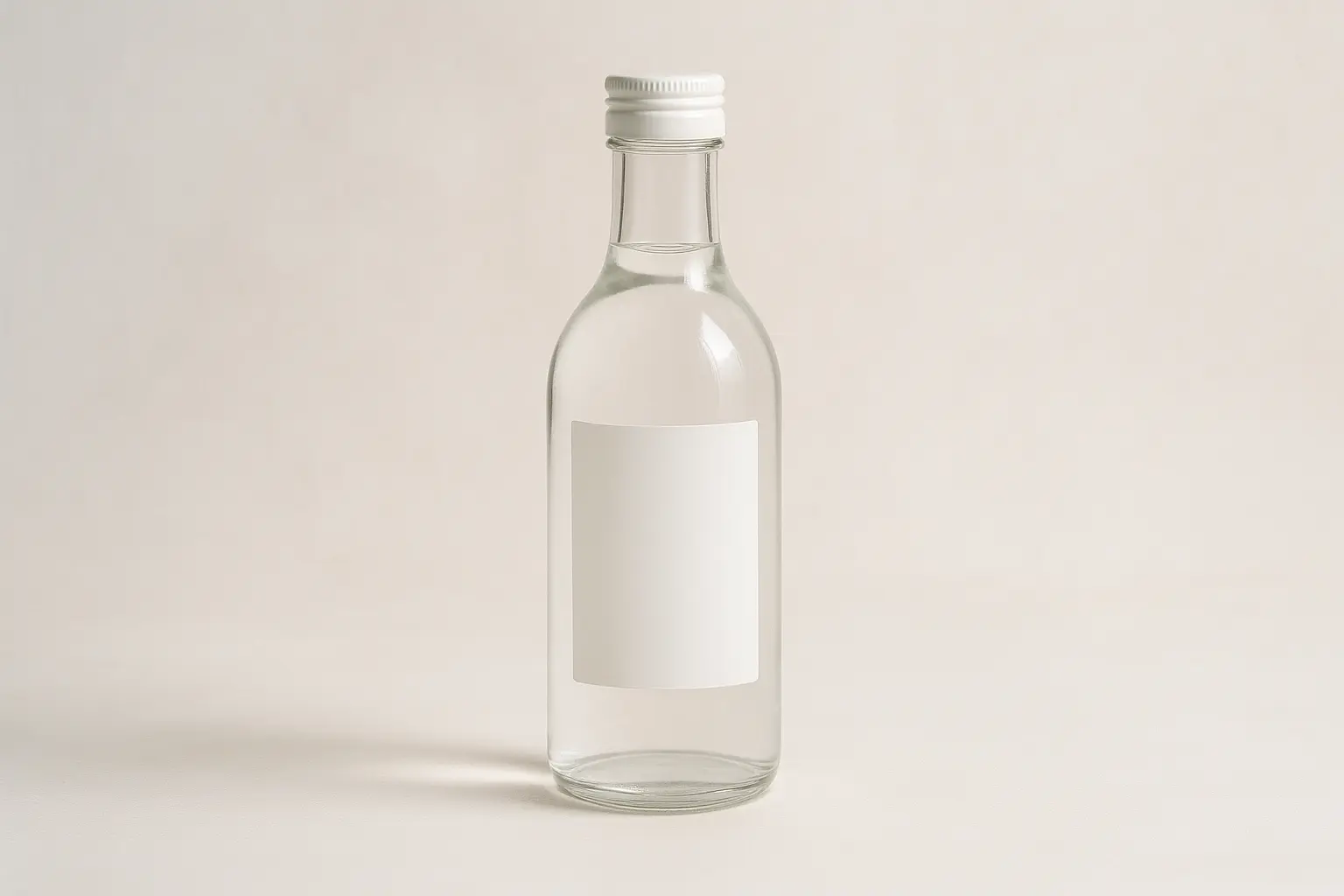 Minimalistyczna szklana butelka, 