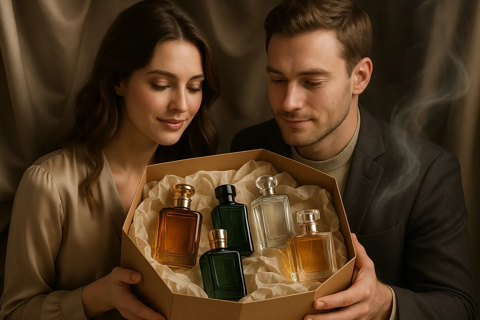 Elegancki zestaw perfum, luksusowy prezent.