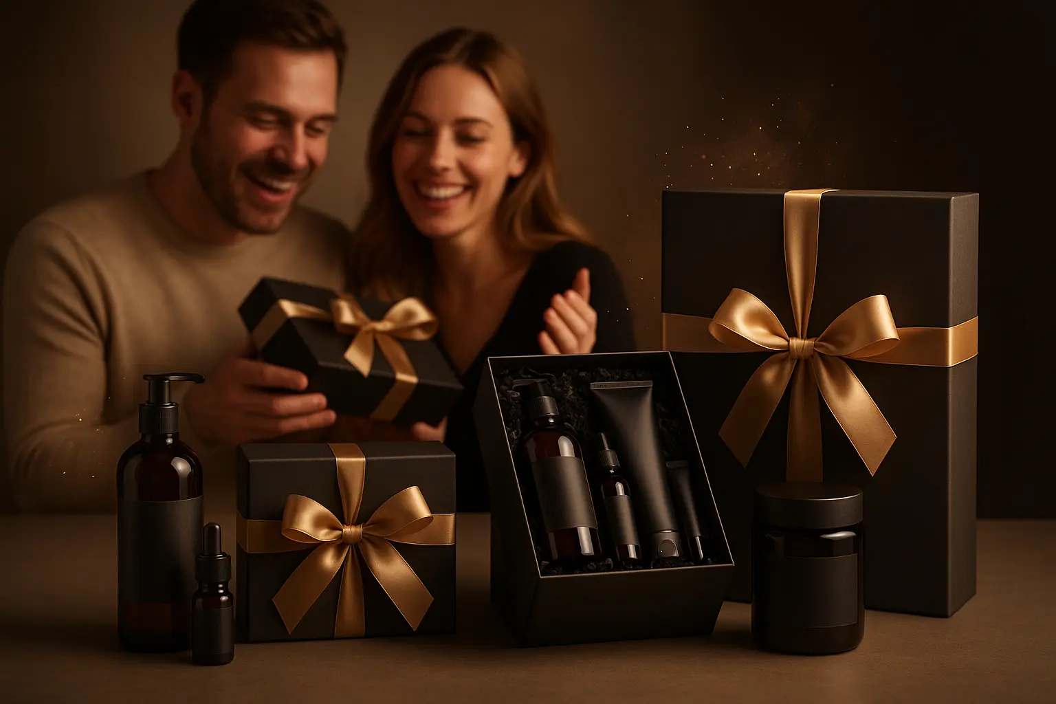 Luksusowe zestawy produktowe i boxy prezentowe.