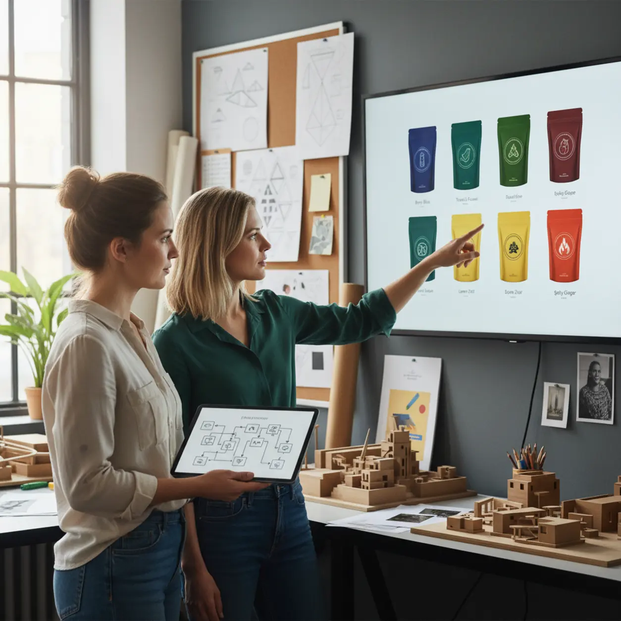 Dwie kobiety w studio projektowym.