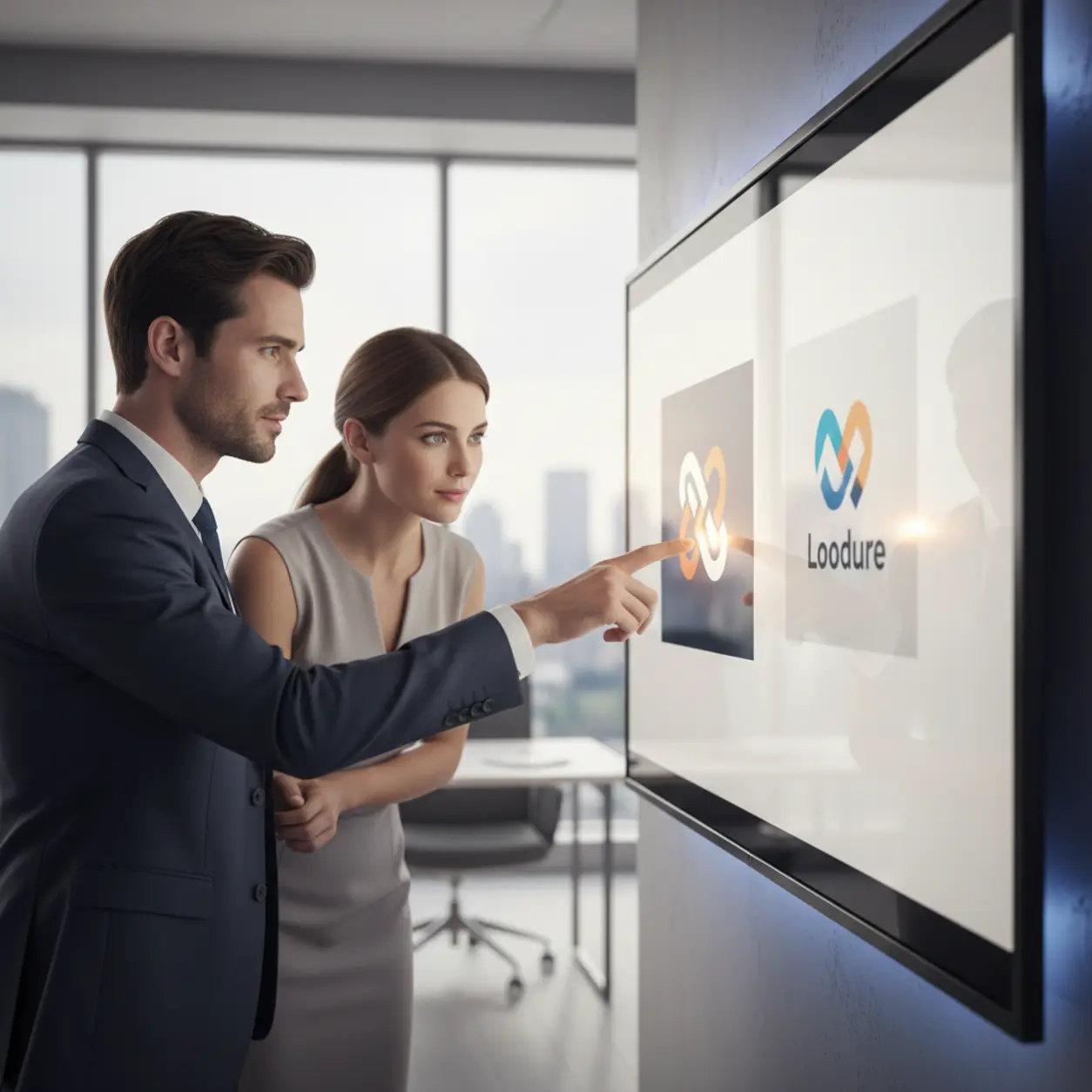 Dwie osoby pracują nad projektami graficznymi.