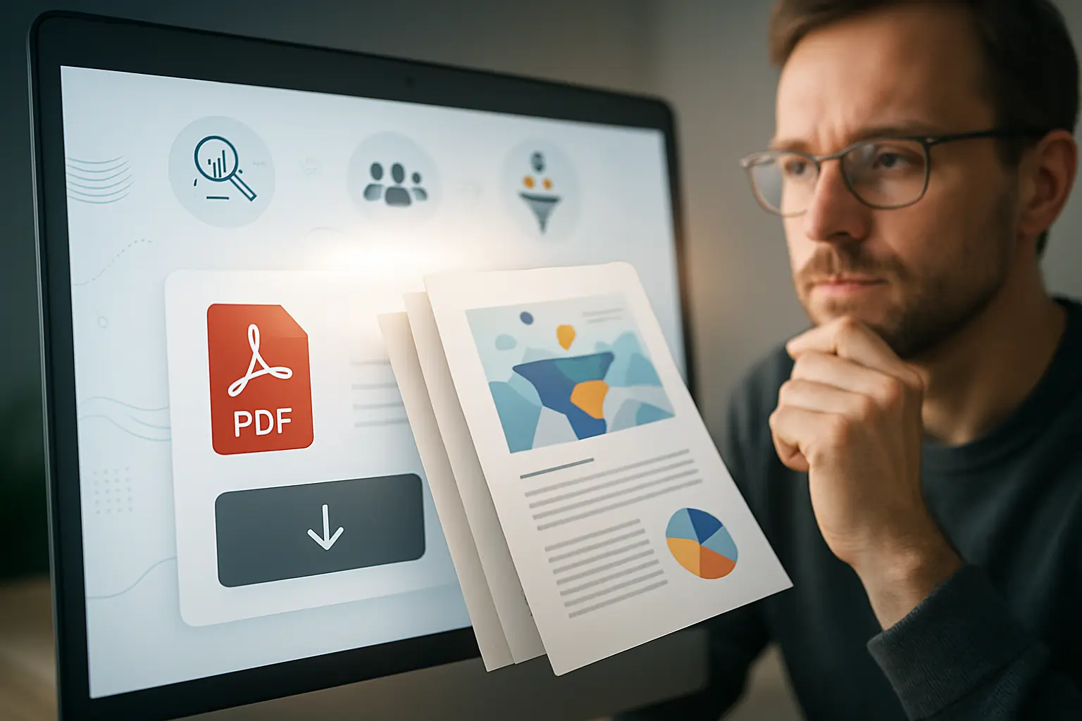 Pobieranie profesjonalnego PDF z witryny internetowej.