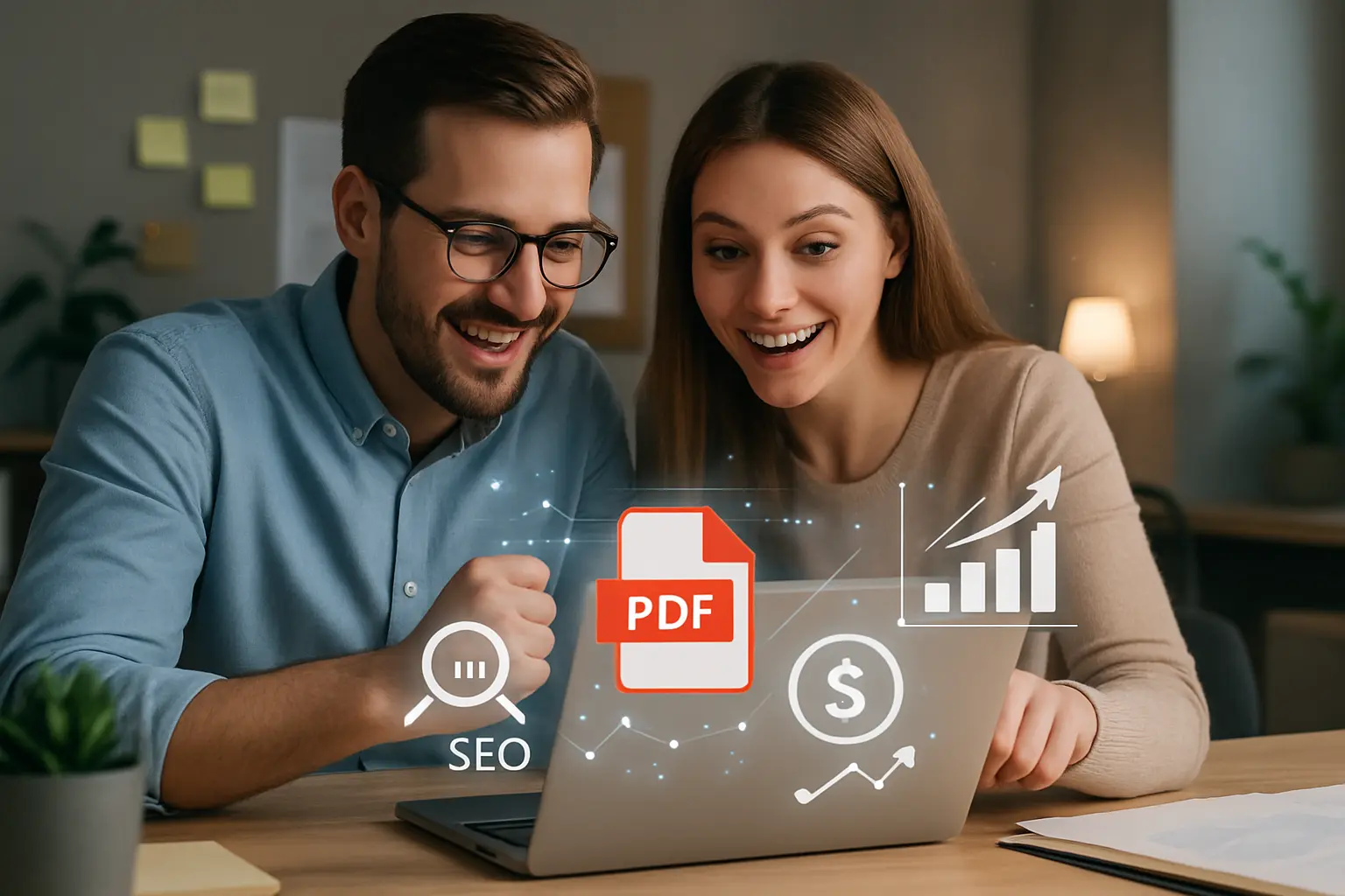Para analizuje PDF na laptopie