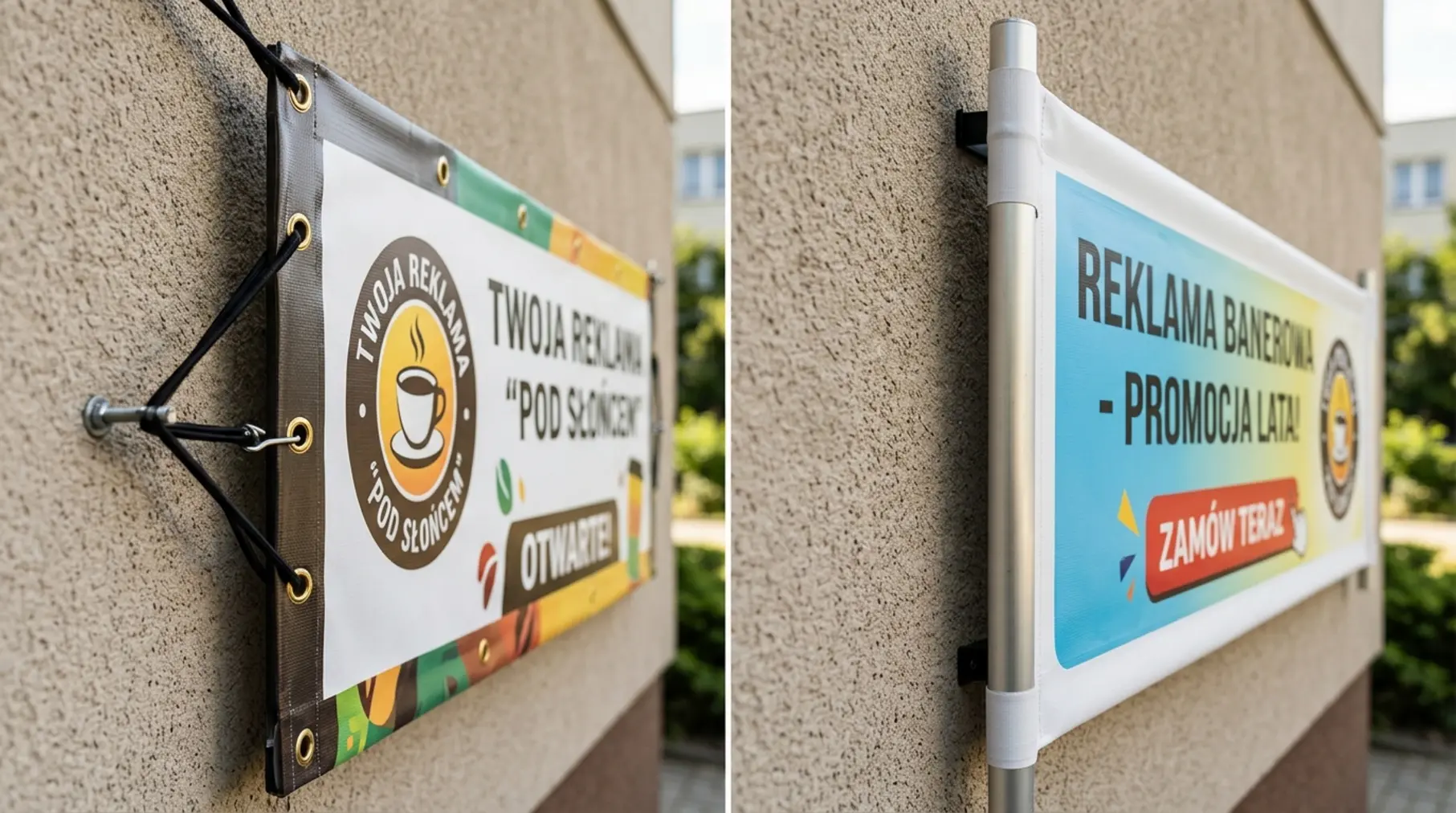 Baner z oczkami czy tunelami? Jak przygotować projekt, żeby mocowanie nie zasłoniło treści
