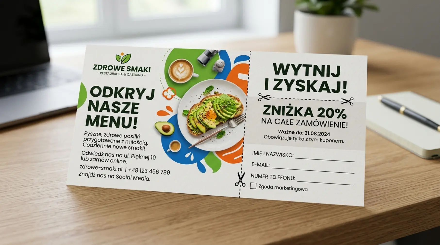 Ulotka z odrywanym kuponem: co musi zostać po obu stronach perforacji?