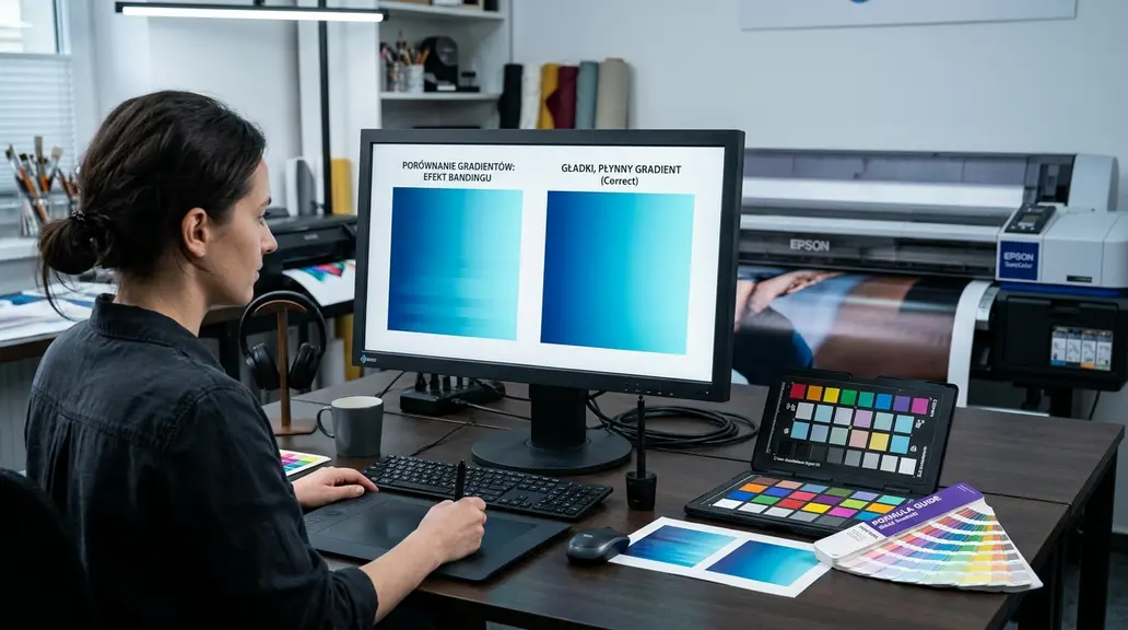 Gradient wychodzi w paski: jak ograniczyć banding w banerze i na wydruku?