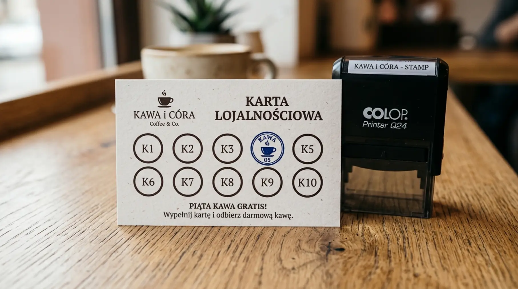 Karta lojalnościowa na pieczątki: jak zaprojektować pola, które naprawdę da się stemplować